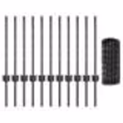 vidaXL Clôture Euro avec 11 poteaux U Gris 0,6x25 m Acier