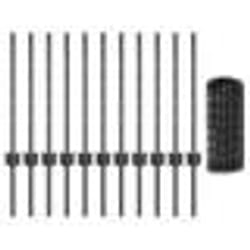 vidaXL Clôture Euro avec 11 poteaux U Gris 0,6x25 m Acier