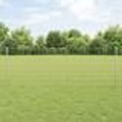 vidaXL Clôture Euro avec 11 poteaux en U Argent 0,8x25 m Acier