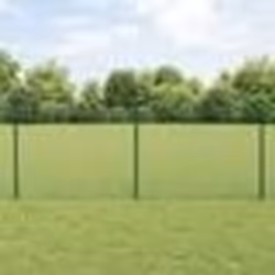 vidaXL Clôture en Maillon de Chaîne avec 10 Poteaux U Verte 0.8x10 m Acier