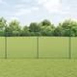 vidaXL Clôture en treillis métallique avec 10 U Posts Vert 1,6x10 m Acier