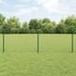 vidaXL Clôture en fil de fer avec 10 poteaux U Vert 0.6x10 m Acier