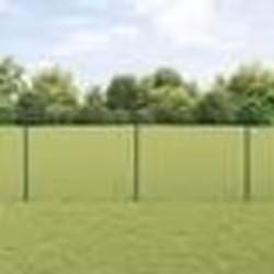vidaXL Clôture en Chaîne avec 10 Pieux U Verte 1x10 m Acier