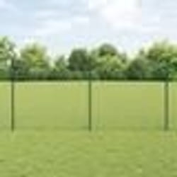 vidaXL Clôture en maillons de chaîne avec 10 poteaux U verte 1.2x10 m en acier
