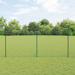 vidaXL Clôture en maillons avec 10 U Posts Vert 1.6x10 m Acier