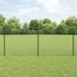 vidaXL Clôture en Chaîne avec 22 Poteaux U Verte 0.8x25 m Acier