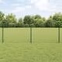 vidaXL Clôture en mailles de chaîne avec 22 poteaux U Verte 0.6x25 m Acier