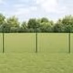 vidaXL Set de clôture en maillons chaînes Set de 2 Vert Acier galvanisé