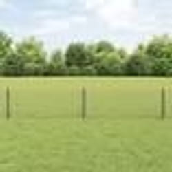vidaXL Clôture à maillons de chaîne avec 10 poteaux en U gris 0.4x10 m acier