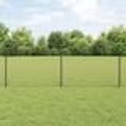 vidaXL Clôture en Fil de Fer avec 10 Piquets Gris 0.6x10 m Acier