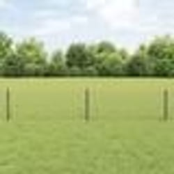 vidaXL Clôture en maillons de chaîne avec 10 poteaux en U Gris 0.4x10 m Acier
