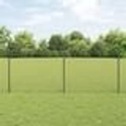 vidaXL Clôture en Chaîne avec 44 Poteaux en U Gris 1,2x25 m Acier