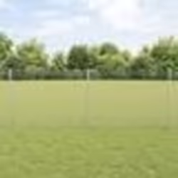 vidaXL Clôture en Treillis avec 22 Piquets Argent 0,8x25 m Acier