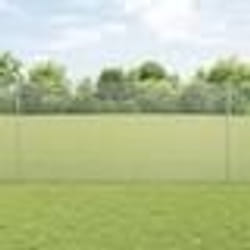 vidaXL Clôture en Fil Soudé avec 10 Piques U Argent 1.2x10 m Acier