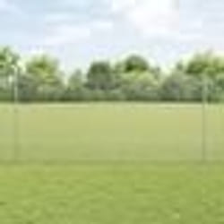 vidaXL Clôture en fil soudé avec 22 poteaux U Argent 1.2x25 m Acier