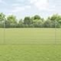 vidaXL Clôture en fil soudé avec 22 poteaux U argentés 1.2x25 m en acier
