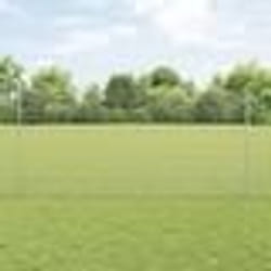 vidaXL Clôture en fil soudé avec 22 poteaux U Argent 1,2x25 m Acier