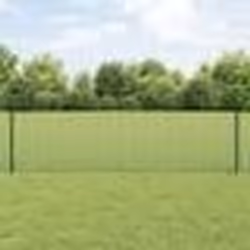 vidaXL Clôture en fil soudé avec 5 poteaux en U verte 0,6x10 m acier
