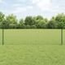 vidaXL Clôture en métal avec 5 poteaux verts 0.6 x 10 m