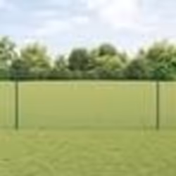 vidaXL Kit de clôture en fil de fer Set de 2 Vert Métal, Plastique
