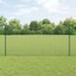 vidaXL Clôture en fil soudé avec 5 poteaux en U verte 1.2x10 m en acier