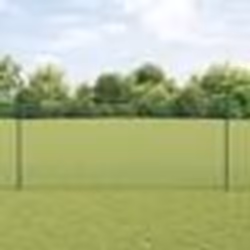 vidaXL Clôture en fil soudé avec 5 poteaux en U verts 1,4x10 m en acier
