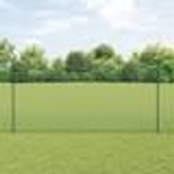 vidaXL Clôture en Fil Soudé avec 5 Piquets Vert 1,6x10 m Acier