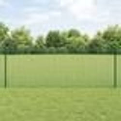 vidaXL Clôture en fil soudé avec 11 poteaux en U Vert 0.8x25 m en Acier