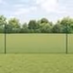 vidaXL Clôture en fil soudé avec 11 poteaux en U Vert 1.2x25 m Acier