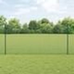 vidaXL Clôture en fil soudé avec 11 poteaux en U Vert 1.2x25 m Acier