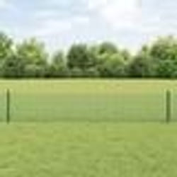 vidaXL Clôture en fil soudé avec 22 poteaux en U Vert 0.4x50 m Acier