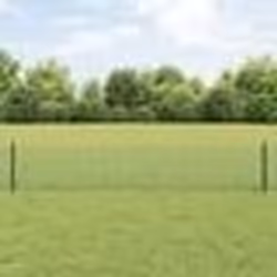 vidaXL Clôture en fil soudé avec 22 poteaux en U verts 0.4x50 m en acier