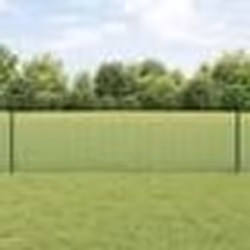 vidaXL Clôture en fil soudé avec 22 poteaux en U Vert 0.5x50 m Acier