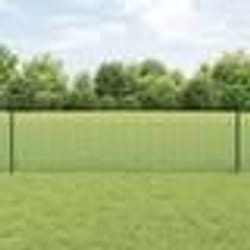 vidaXL Clôture en fil soudé avec 22 poteaux en U Vert 0.5x50 m Acier
