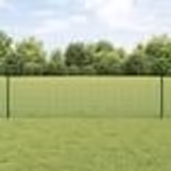 vidaXL Clôture en fil soudé avec 22 poteaux en U Vert 0.5x50 m Acier