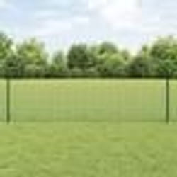 vidaXL Clôture en fil soudé avec 22 poteaux en U Vert 0.5x50 m Acier
