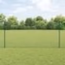 vidaXL Clôture en fil soudé avec 22 poteaux en U verts 1,2x50 m en acier