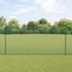 vidaXL Clôture en fil soudé avec 22 poteaux en U verts 1,4x50 m en acier