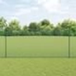 vidaXL Clôture en fil soudé avec 22 poteaux en U verts 1,4x50 m en acier