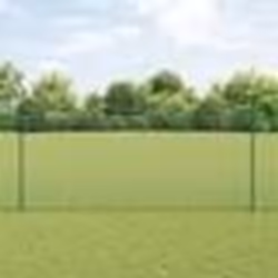 vidaXL Clôture en fil soudé avec 22 poteaux en U, Vert, 1.4x50 m, Acier