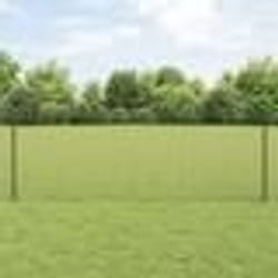 vidaXL Grillage Soudé avec 5 Piquets U Gris 0.8x10 m Acier