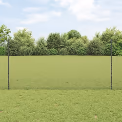 vidaXL Clôture en grille soudée avec 10 poteaux U gris 1.2x10 m en acier