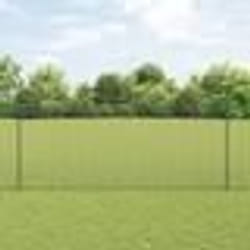 vidaXL Clôture en fil soudé avec 10 poteaux U gris 1,4x10 m en acier