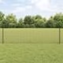 vidaXL Kit de clôture de jardin Ensemble de 2 Gris Acier galvanisé