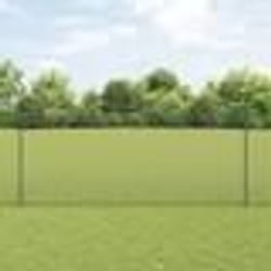 vidaXL Clôture en fil soudé avec 22 poteaux U Gris 1.4x25 m Acier
