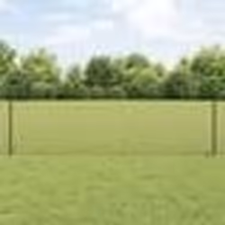 vidaXL Clôture en fil soudé avec 22 poteaux en U Gris 0,6x50 m Acier