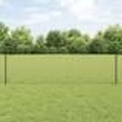 vidaXL Clôture en fil soudé avec 22 poteaux U Gris 0,6x50 m Acier
