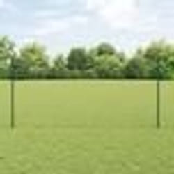 Poteaux de clôture vidaXL 5 pcs U-Channel Vert 120 cm Acier