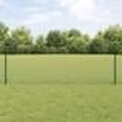vidaXL Clôture de Jardin 2 pièces Vert Acier Inoxydable PVC 25 x 0.5 m
