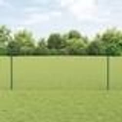 vidaXL Kit de clôture de jardin Ensemble de 2 Vert Acier Standard